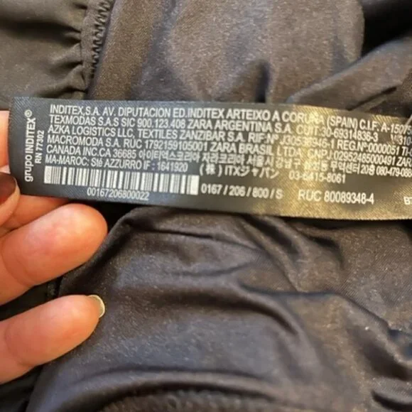 ZARA Fashion Maxi Ruffle V Neck Black Swimsuit Size S Bloggers Fave Holiday NWT - Picture 10 of 12